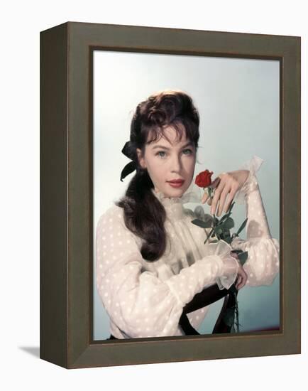 GIGI, 1958 directed by VINCENTE MINNELLI Leslie Caron (photo)-null-Framed Stretched Canvas