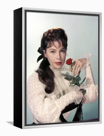 GIGI, 1958 directed by VINCENTE MINNELLI Leslie Caron (photo)-null-Framed Stretched Canvas