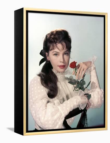 GIGI, 1958 directed by VINCENTE MINNELLI Leslie Caron (photo)-null-Framed Stretched Canvas