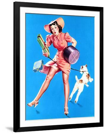 Young Girl With Her Dog/キース カーター/ポスター Young Girl
