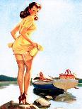 Help Wanted! Pin-Up with Dog 1939-Gil Elvgren-Art Print
