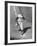 Gil Hodges Wearing Baseball Cap Running to Base During World Series Game-null-Framed Premium Photographic Print