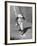 Gil Hodges Wearing Baseball Cap Running to Base During World Series Game-null-Framed Premium Photographic Print