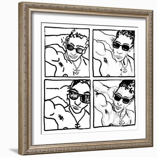 Gil, July 14, 1988-Keith Haring-Framed Giclee Print