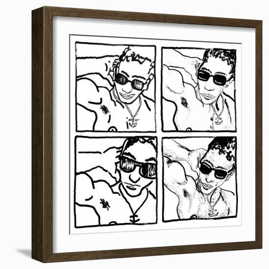 Gil, July 14, 1988-Keith Haring-Framed Giclee Print