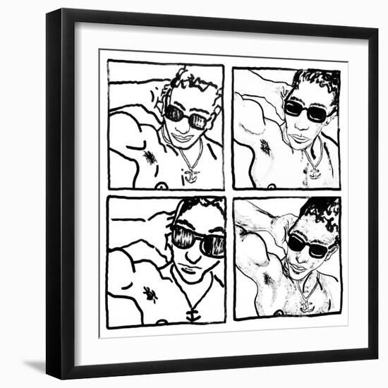 Gil, July 14, 1988-Keith Haring-Framed Giclee Print