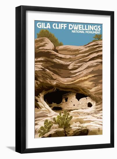 Gila Cliff Dwellings National Monument, New Mexico-Lantern Press-Framed Art Print