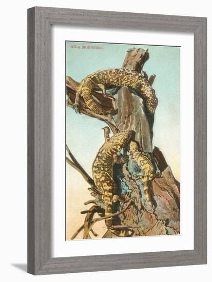 Gila Monsters-null-Framed Premium Giclee Print