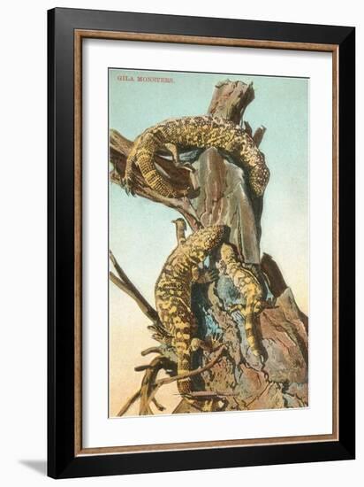 Gila Monsters-null-Framed Premium Giclee Print