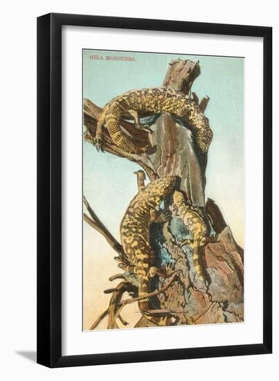 Gila Monsters-null-Framed Premium Giclee Print