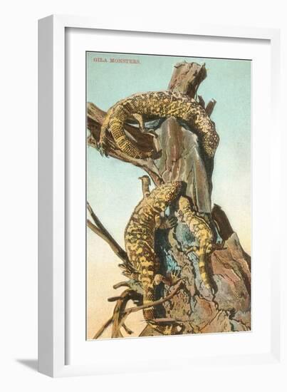 Gila Monsters-null-Framed Premium Giclee Print