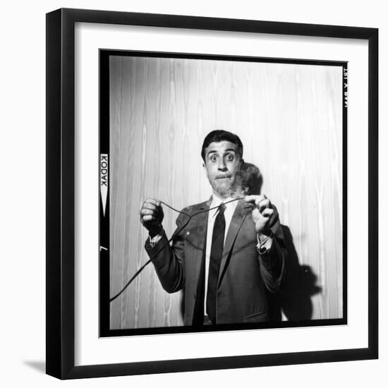 Gilbert Bécaud Playing--Framed Photographic Print