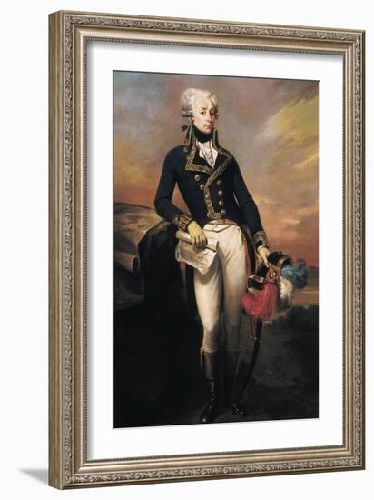 Gilbert Motier, the Marquis De La Fayette as a Lieut-Joseph Desire Court-Framed Art Print