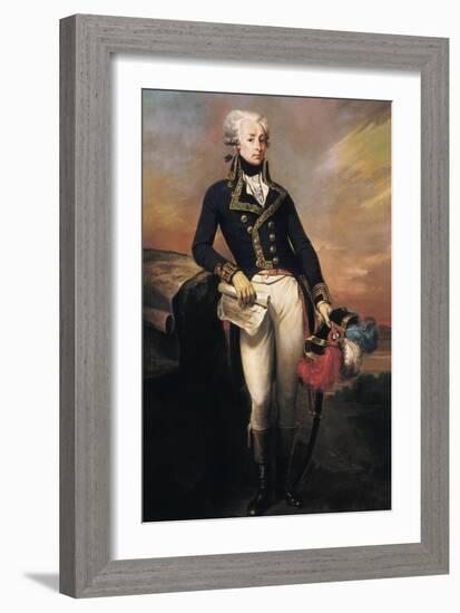 Gilbert Motier, the Marquis De La Fayette as a Lieut-Joseph Desire Court-Framed Art Print