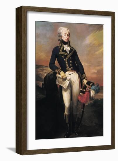 Gilbert Motier, the Marquis De La Fayette as a Lieut-Joseph Desire Court-Framed Art Print