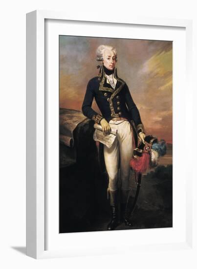 Gilbert Motier, the Marquis De La Fayette as a Lieut-Joseph Desire Court-Framed Art Print