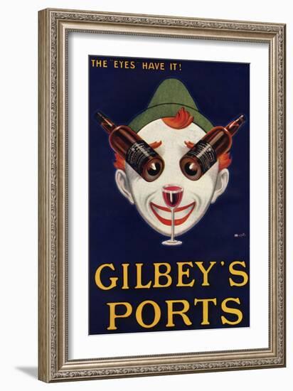 Gilbeys Ports Advertisement-null-Framed Art Print