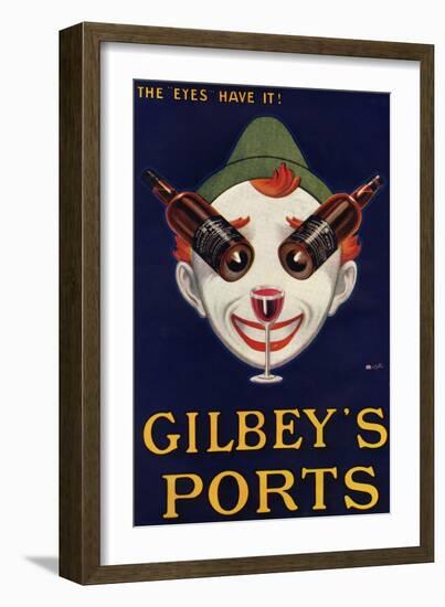 Gilbeys Ports Advertisement-null-Framed Art Print