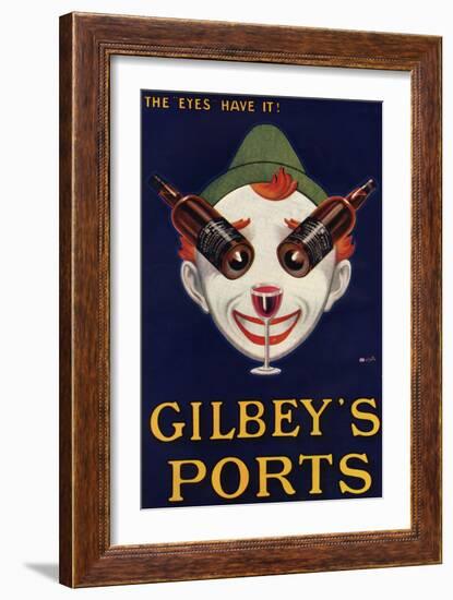 Gilbeys Ports Advertisement-null-Framed Art Print