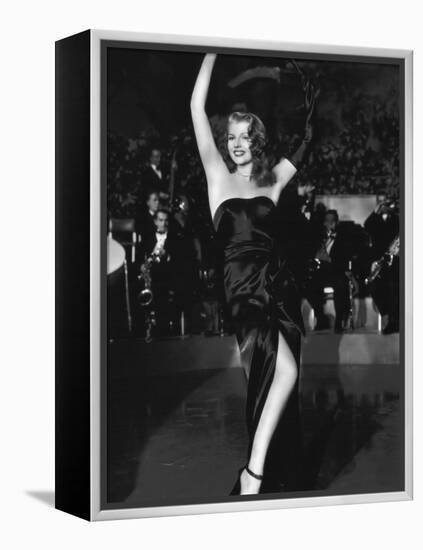 GILDA, 1946 directed by CHARLES VIDOR Rita Hayworth (b/w photo)-null-Framed Stretched Canvas