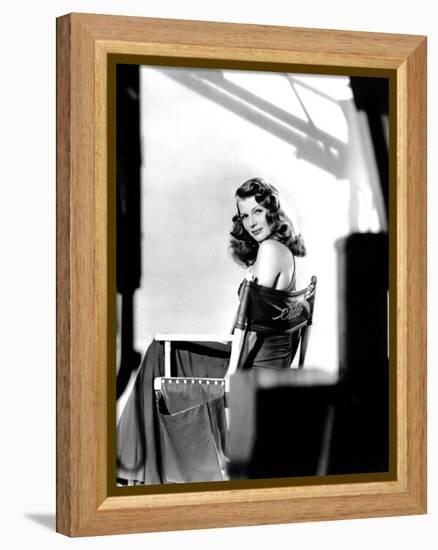 GILDA, 1946 directed by CHARLES VIDOR Rita Hayworth (b/w photo)-null-Framed Stretched Canvas