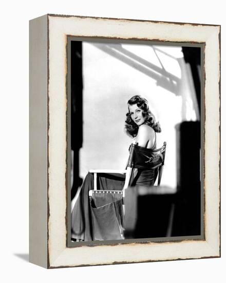 GILDA, 1946 directed by CHARLES VIDOR Rita Hayworth (b/w photo)-null-Framed Stretched Canvas