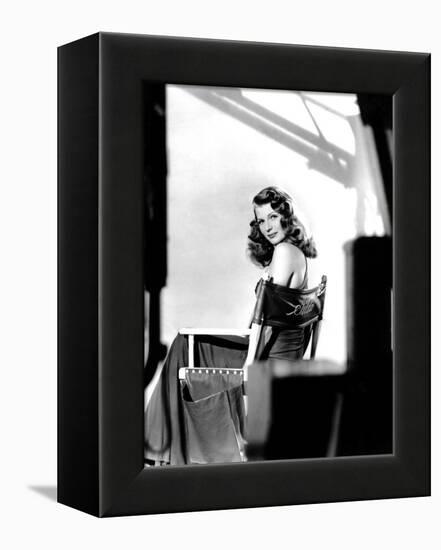 GILDA, 1946 directed by CHARLES VIDOR Rita Hayworth (b/w photo)-null-Framed Stretched Canvas