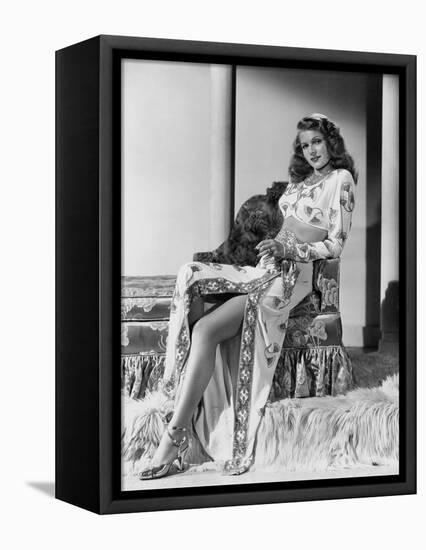 GILDA, 1946 directed by CHARLES VIDOR Rita Hayworth (b/w photo)-null-Framed Stretched Canvas