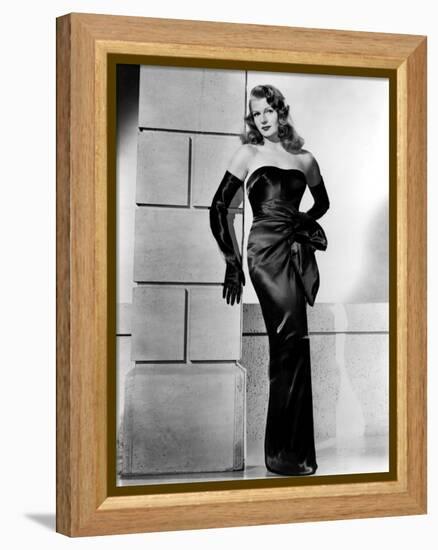 GILDA, 1946 directed by CHARLES VIDOR Rita Hayworth (b/w photo)-null-Framed Stretched Canvas