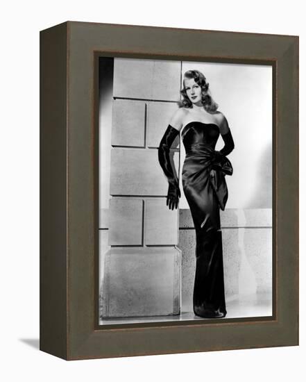 GILDA, 1946 directed by CHARLES VIDOR Rita Hayworth (b/w photo)-null-Framed Stretched Canvas