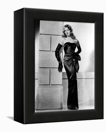 GILDA, 1946 directed by CHARLES VIDOR Rita Hayworth (b/w photo)-null-Framed Stretched Canvas