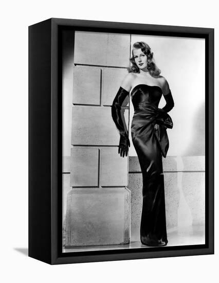 GILDA, 1946 directed by CHARLES VIDOR Rita Hayworth (b/w photo)-null-Framed Stretched Canvas