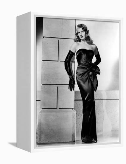 GILDA, 1946 directed by CHARLES VIDOR Rita Hayworth (b/w photo)-null-Framed Stretched Canvas