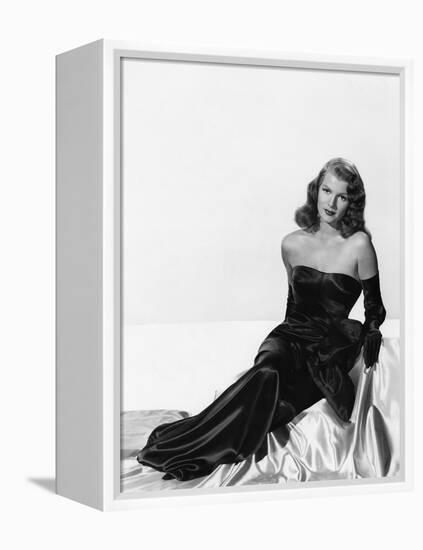 GILDA, 1946 directed by CHARLES VIDOR Rita Hayworth (b/w photo)-null-Framed Stretched Canvas