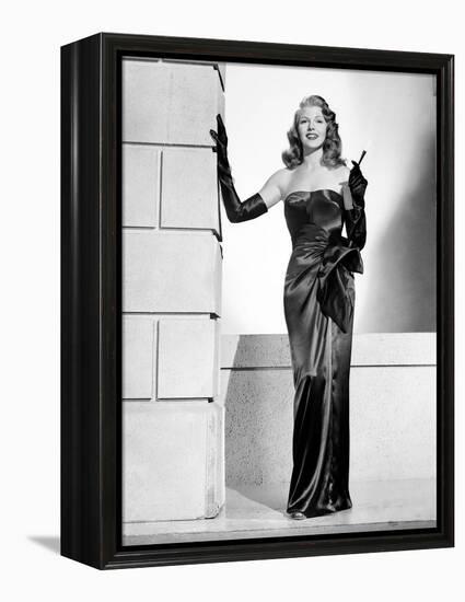 GILDA, 1946 directed by CHARLES VIDOR Rita Hayworth (b/w photo)-null-Framed Stretched Canvas