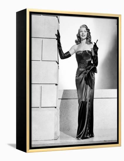 GILDA, 1946 directed by CHARLES VIDOR Rita Hayworth (b/w photo)-null-Framed Stretched Canvas