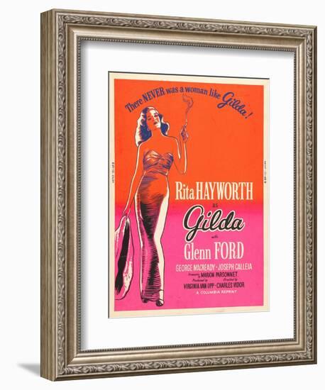 Gilda, Rita Hayworth, 1946-null-Framed Premium Giclee Print