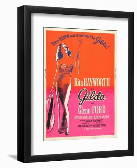 Gilda, Rita Hayworth, 1946-null-Framed Premium Giclee Print