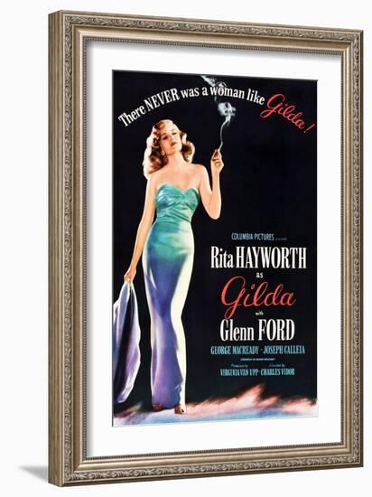 Gilda, Rita Hayworth, 1946-null-Framed Art Print