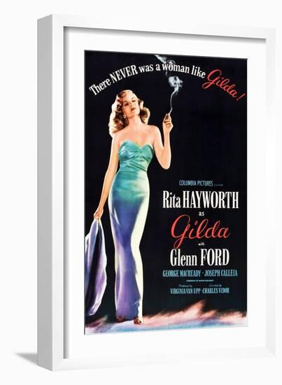 Gilda, Rita Hayworth, 1946-null-Framed Art Print