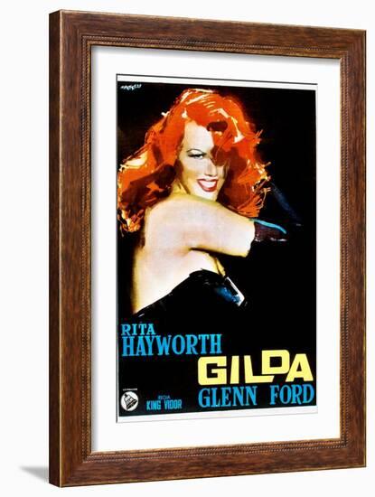 Gilda, Rita Hayworth, Italian Poster Art, 1946-null-Framed Art Print