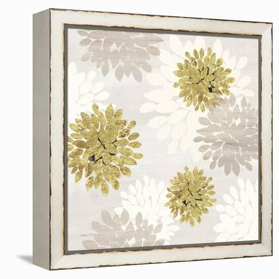 Gilded Aesthetic Flowers-Bella Dos Santos-Framed Stretched Canvas