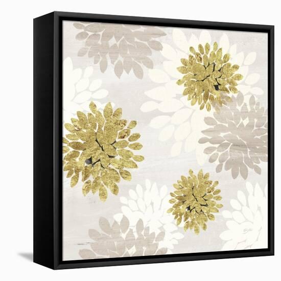 Gilded Aesthetic Flowers-Bella Dos Santos-Framed Stretched Canvas
