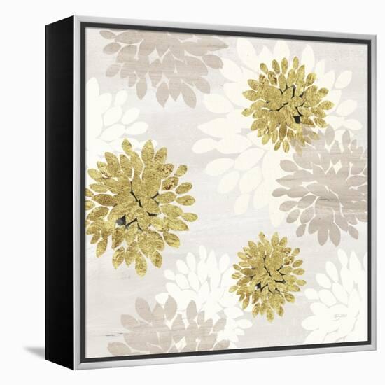 Gilded Aesthetic Flowers-Bella Dos Santos-Framed Stretched Canvas