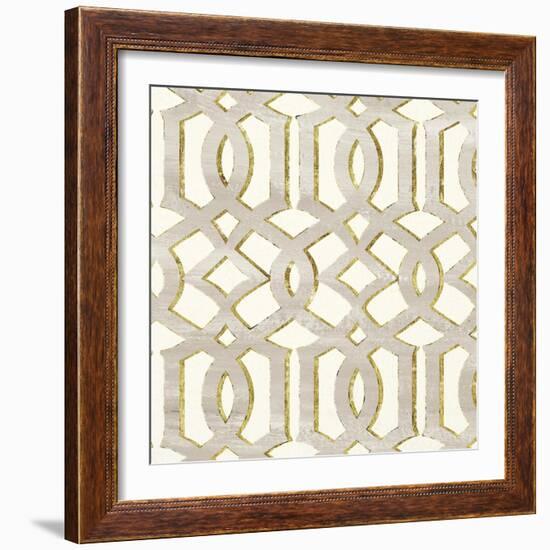 Gilded Aesthetic Lattice-Bella Dos Santos-Framed Art Print