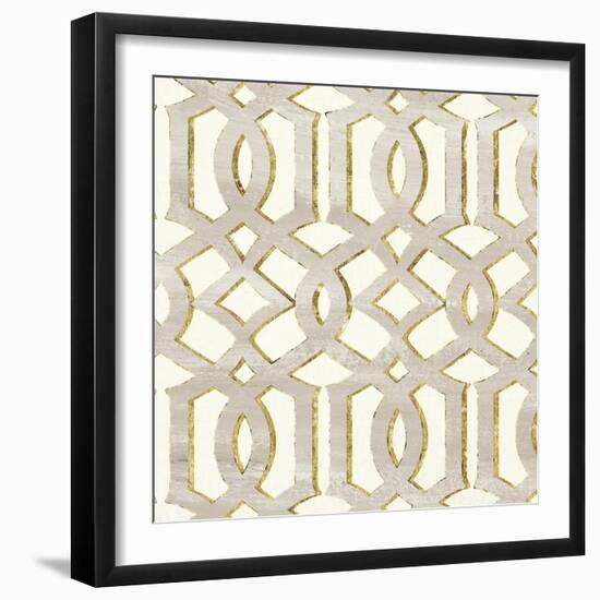 Gilded Aesthetic Lattice-Bella Dos Santos-Framed Art Print