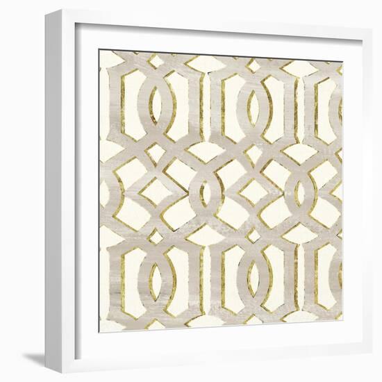 Gilded Aesthetic Lattice-Bella Dos Santos-Framed Art Print