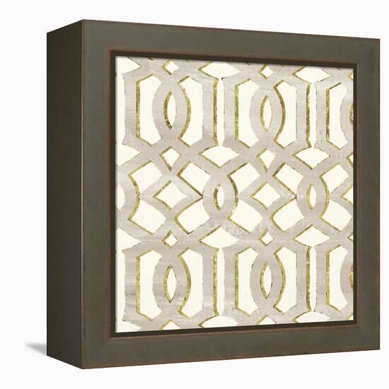 Gilded Aesthetic Lattice-Bella Dos Santos-Framed Stretched Canvas