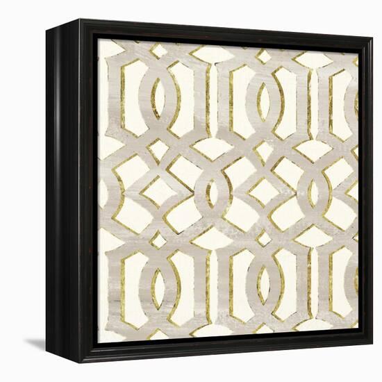 Gilded Aesthetic Lattice-Bella Dos Santos-Framed Stretched Canvas