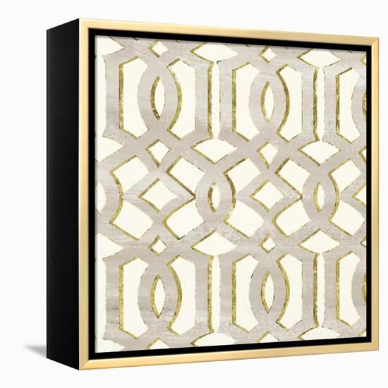 Gilded Aesthetic Lattice-Bella Dos Santos-Framed Stretched Canvas